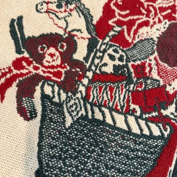 Vintage 1991 MWW Santa Claus Christmas Throw Blanket - Picture 4 of 7